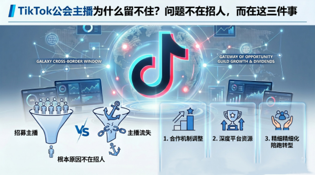 TikTok公会主播为什么留不住？问题不在招人，而在这三件事