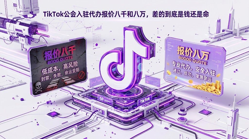 TikTok公会入驻代办报价八千和八万，差的到底是钱还是命
