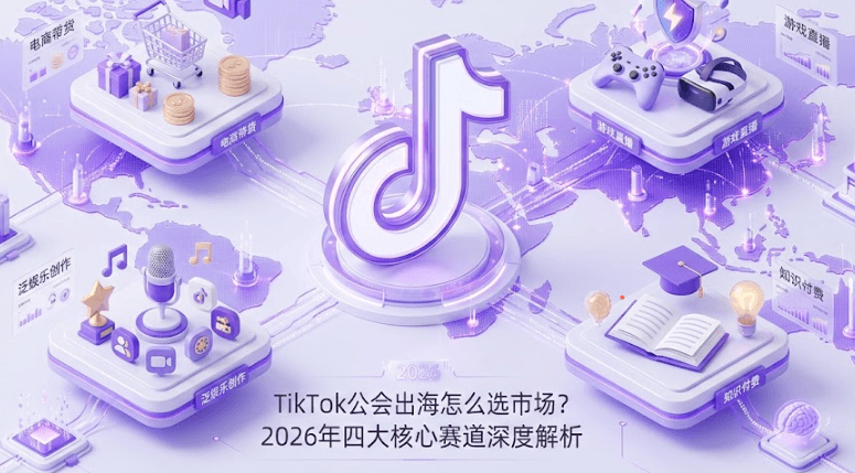 TikTok公会出海怎么选市场？2026年四大核心赛道深度解析