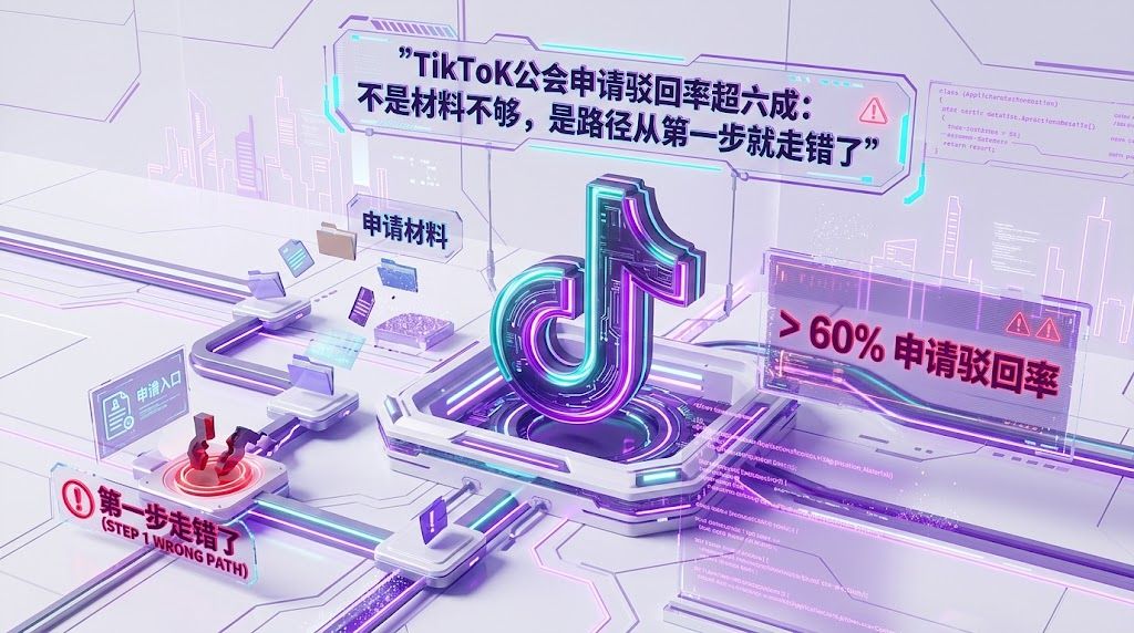TikToK公会申请驳回率超六成：不是材料不够，是路径从第一步就走错了