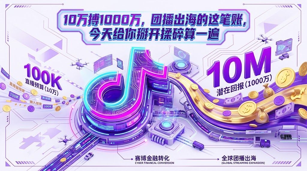10万搏1000万，团播出海的这笔账，今天给你掰开揉碎算一遍
