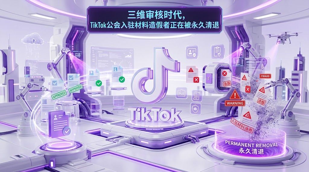 三维审核时代，TikTok公会入驻材料造假者正在被永久清退